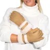 Harrys-Collection Damen Handschuhe aus Lammfell mit Pelz, Produktbild-Vorschau 4