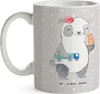 Mr. & Mrs. Panda Kaffeetasse Speditionskauffrau Herz - Grau Produktbild-Vorschau 3