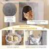 COSTWAY Arbre à chat en bois 176cm, Grand arbre à chat, Voir les images du produit 5