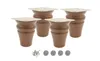 4x Möbelbein Buche Nussbraun – 10 cm – gebeizt – mit Produktbild-Vorschau 1