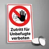 Zutritt für Unbefugte verboten 20cmx30cm mit Klebepads Produktbild-Vorschau 7