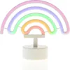 LED NEON Figur REGENBOGEN - Dekoleuchte - H: 19cm - Batterie oder USB Betrieb - stehend - bunt Produktbild-Vorschau
