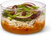 A layered food dish in a clear glass bowl. Anteprima dell’immagine prodotto