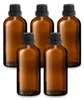 5x Braunglasflasche 100 ml mit schwarzem Tropfer Produktbild-Vorschau 1