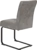 Rear view of a gray cantilever dining chair with a metal frame. Anteprima dell’immagine prodotto
