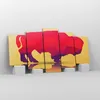 Bild auf Leinwand - Leinwandbild - Bison Illustration Bunt Produktbild-Vorschau 4