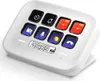 A white Elgato Stream Deck Neo with 8 illuminated buttons and a digital clock display. Náhled obrázku produktu