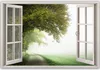 Leinwandbild fensterblick baumnebel 60x40 cm Feeby grün Produktbild-Vorschau 3