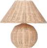 BELIANI Tischlampe Naturfarben Rattan Kugelfuß 31 cm Produktbild-Vorschau 1