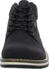 A close-up front view of a black boot. Produktbild-Vorschau