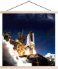MuchoWow® Textilposter Rakete - Wolken - Weltraum 40x40 cm Produktbild-Vorschau 1