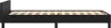A side view of a black bed frame with a wooden slat mattress support. Produktbild-Vorschau