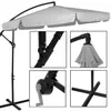 A collage of images showing different parts and angles of a large cantilever umbrella. Náhľad obrázku produktu