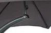 A close-up view of the mechanism and fabric of a gray garden umbrella. Produktbild-Vorschau