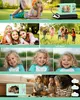 A collage of images showcasing a digital camera and its features, including children using it and close-ups of its design. Produktbild-Vorschau