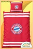 Bettwäsche FC Bayern München Baumwolle Streifen Logo Wappen Produktbild-Vorschau 1