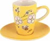 Mila Keramik Espresso-Tasse mit Untertasse Bienenblüte Produktbild-Vorschau 1