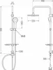 Mexen T05 Duschsäule, Gold/Weiß - 798050593-50 Produktbild-Vorschau 2