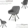 Chaise pivotante avec accoudoirs Snug en velours, Voir les images du produit 3