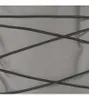 A close-up view of black elastic cords crisscrossing over a gray fabric. Produktbild-Vorschau