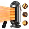A product shot of a space heater with multiple inset images highlighting its features and internal components. Produktbild-Vorschau