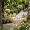 Robuste Gartenhängematte, beige Boho-Hängematte mit Produktbild-Vorschau 4