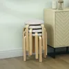Lot de 4 tabourets de salle à manger HOMCOM, empilables, Voir les images du produit 9