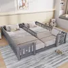 ProximaX Doppelbett mit Zaun 90x200cm, Kiefernholzbett mit Produktbild-Vorschau 13