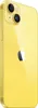 A yellow iPhone 14 Plus is shown from a side angle, with the Apple logo visible on the back. Podgląd zdjęcia produktu