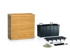 LECHUZA-Pflanzgefäß PALO Natural Wood 80 wide high Produktbild-Vorschau 2