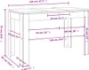 vidaXL Jídelní stůl Brown Oak Optics 120x60x76 cm Materiál Náhled obrázku produktu 7