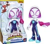 A toy figure of Ghost-Spider from Spidey and his Amazing Friends, shown both in its packaging and outside of it. Náhled obrázku produktu