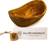 Baguetteschale aus Olivenholz, mit Naturrand 20 cm Produktbild-Vorschau 1