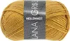 A ball of yarn with a label wrapped around it. Produktbild-Vorschau
