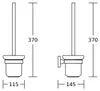 Aqualine SAMBA Hänge-WC-Bürste, Milchglas, Chrom Produktbild-Vorschau 3