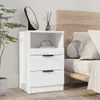vidaXL Tables de chevet 2 pcs. Blanc Bois composite - Voir les images du produit 14