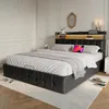UnboxG Lit rembourré 160x200 cm avec LED, espace de Voir les images du produit 9