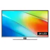 A television set with a colorful abstract image displayed on its screen, placed on a stand against a white background. Produktbild-Vorschau