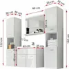 A diagram showing dimensions of bathroom furniture. Náhled obrázku produktu
