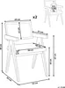 BELIANI Lot de 2 chaises de salle à manger marron et beige Voir les images du produit 3