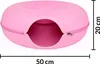 Legowisko Tunel Dla Kota Okrągłe Donut Domek 50 Cm Różowy Podgląd zdjęcia produktu 6