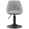 A light gray velvet dining chair with a black adjustable base, shown from the front on a white background. Produktbild-Vorschau