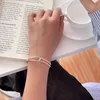 Eleganter Damen Armreif mit Doppel-Kette – Silberfarben, Produktbild-Vorschau 7