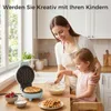 YASHE Mini-Waffeleisen ABW59C, 550 W, 10 cm, Antihaft, Produktbild-Vorschau 5