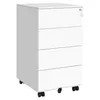 A white four-drawer filing cabinet on wheels. Anteprima dell’immagine prodotto