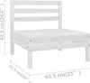 11-tlg. Garten-Lounge-Set Massivholz Kiefer Weiß Produktbild-Vorschau 6