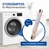 A washing machine and a shock absorber part are shown, with text overlays indicating product information. Produktbild-Vorschau