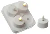 LED Teelichter - 4 wiederaufladbare LED Teelichter mit Ladestation - D- 4cm - flackernd - weiss Produktbild-Vorschau