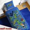 A Minecraft-themed duvet cover and pillow set on a bed. Náhled obrázku produktu