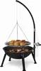 Grill wiszący regulowany typu żuraw, przenośny grill Podgląd zdjęcia produktu 6